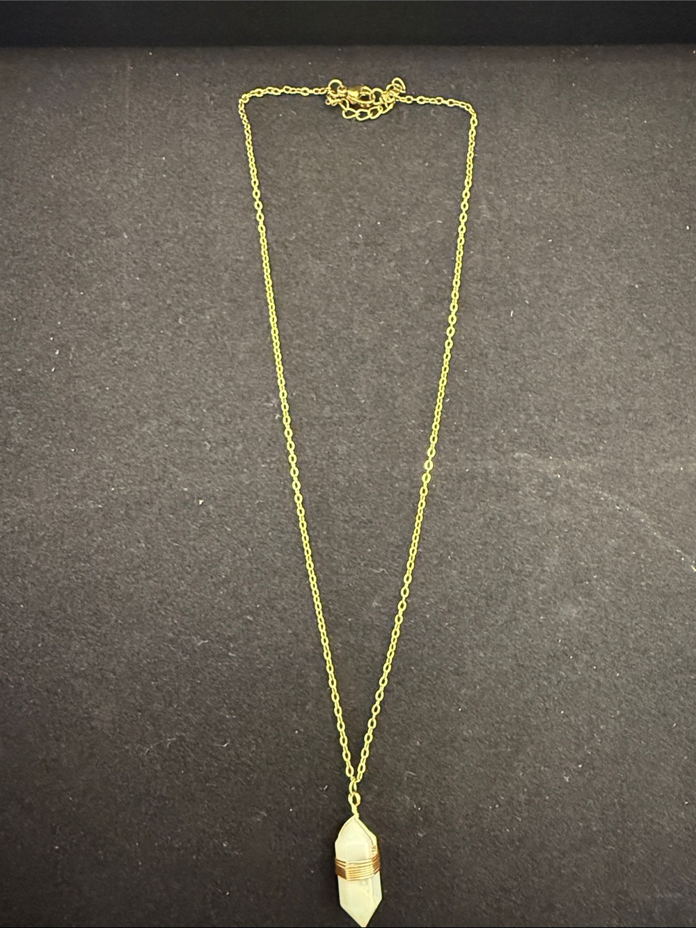 Gold-Tone Crystal Point Pendant Necklace - Women Jewelry